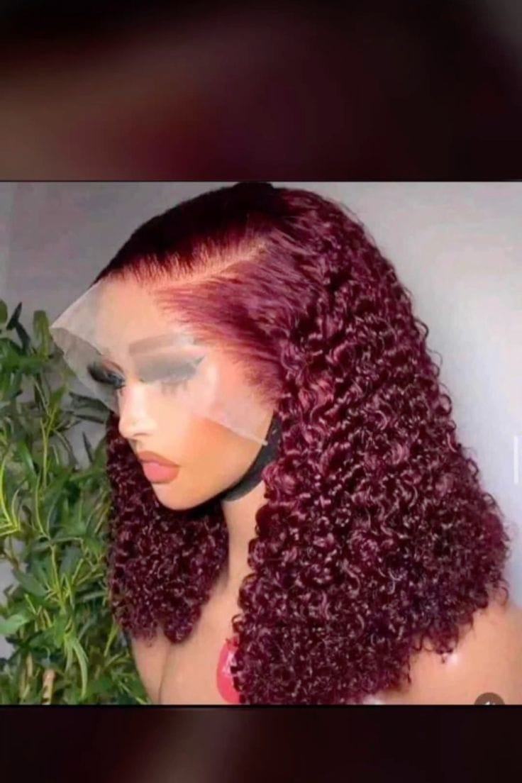 18' Inches Super Double Jerry Curl Burgundy