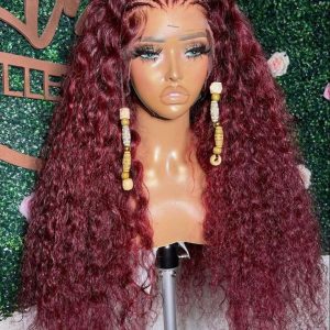 26' InchesJerry Curl Burgundy